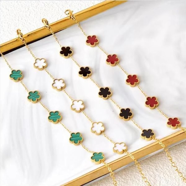 Ensemble de Bijoux Fleurs Tendance Blanc – Image 4