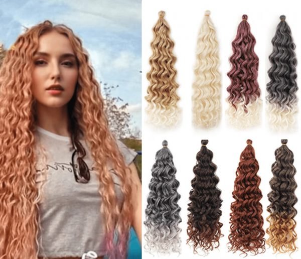 Mèche cheveux Ombre profonde Ondulée 20 pouces