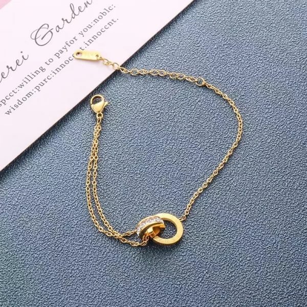 Bracelet orné d'une bague - Acier inoxydable – Image 4