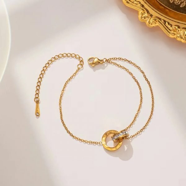 Bracelet orné d'une bague - Acier inoxydable – Image 3