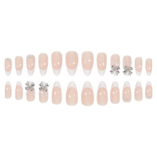 Faux Ongles Perle et Nœud - Extra Longs 24 pcs – Image 4