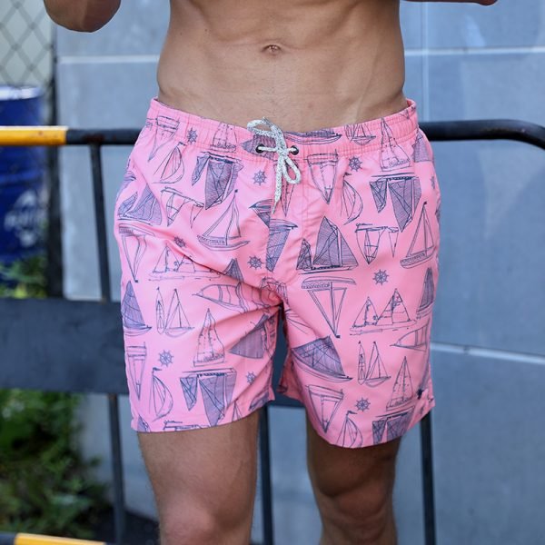 Short de Plage Homme - Motif Bateaux