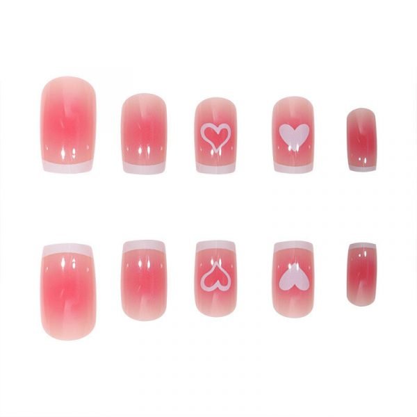 Faux Ongles Motif Cœur - Carré 24 pcs – Image 3