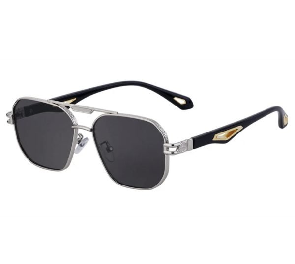 Lunettes de Soleil Polygone Noir Double Faisceau – Image 2