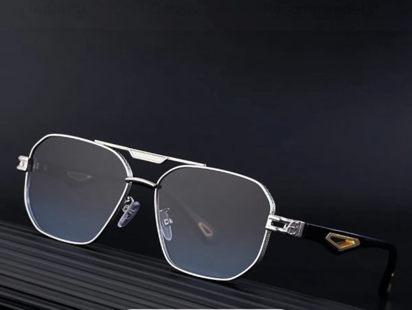 Lunettes de Soleil Polygone Noir Double Faisceau