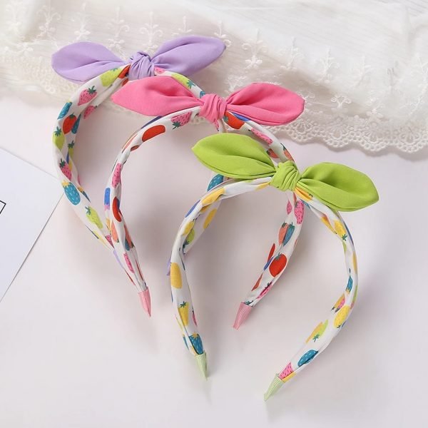 Bandeau Top Nœud à Motif Fraise