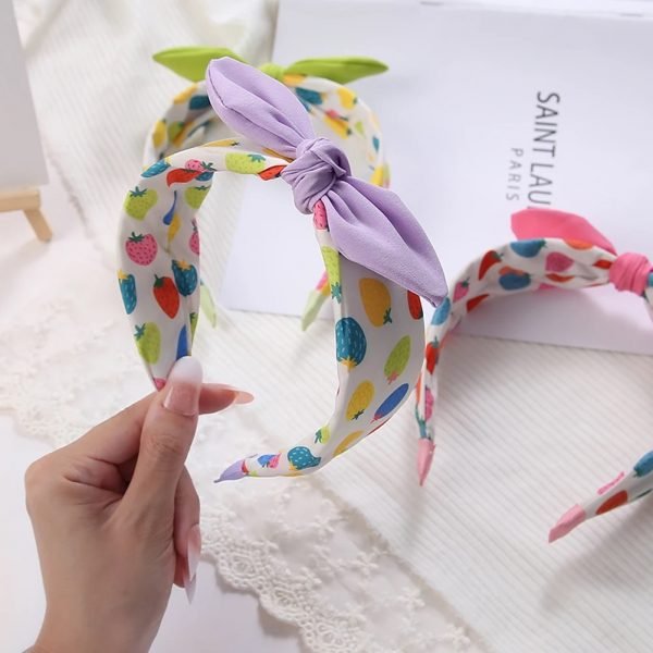 Bandeau Top Nœud à Motif Fraise – Image 4