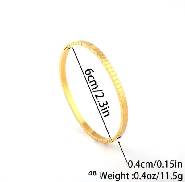 Bracelet Européen et Américain - Carré Rond Simple – Image 3