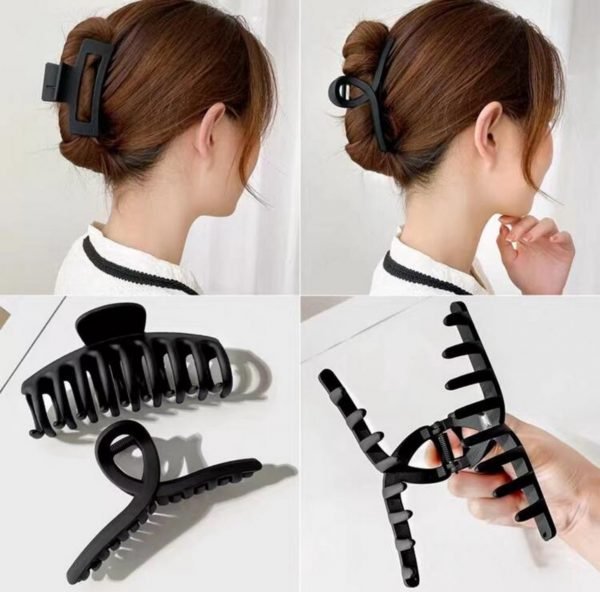 Pinces à Cheveux Élégant - Ensemble 8 pcs Noir – Image 2