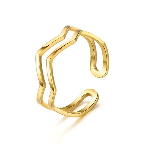 Bague Ajustable à Ouverture en Acier Inoxydable