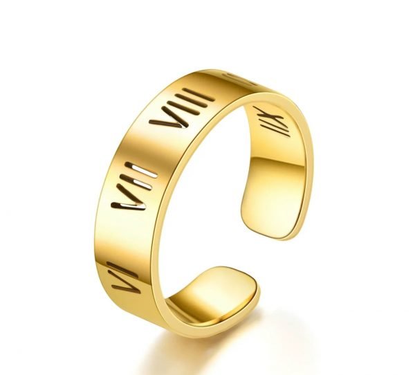 Bague Ajustable à Ouverture en Acier Inoxydable