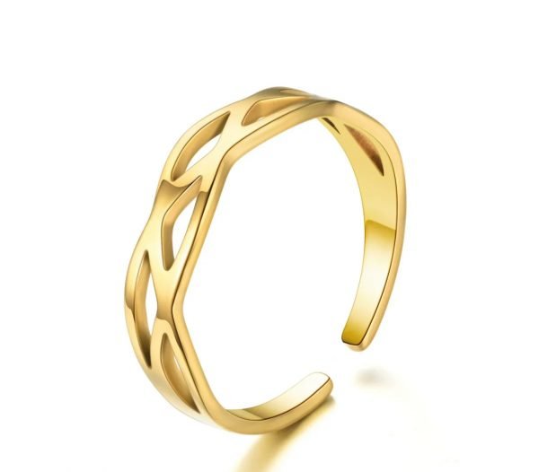 Bague Ajustable à Ouverture en Acier Inoxydable
