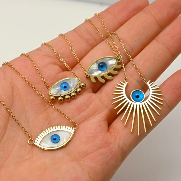 Collier en Acier Inoxydable Étanche avec Oeil de Diable – Image 3