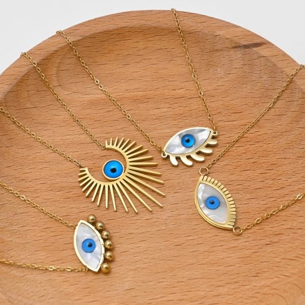 Collier en Acier Inoxydable Étanche avec Oeil de Diable – Image 4