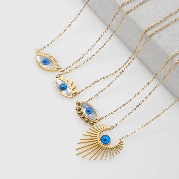 Collier en Acier Inoxydable Étanche avec Oeil de Diable – Image 2