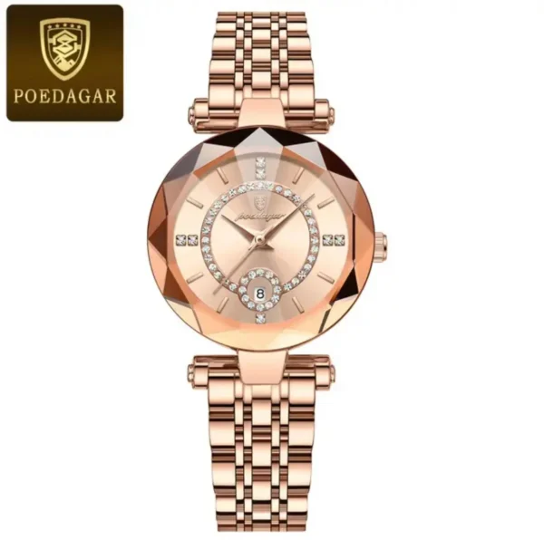 SAINT VALENTIN – POEDAGAR Montre avec Diamant & Fleur Rouge – Image 2