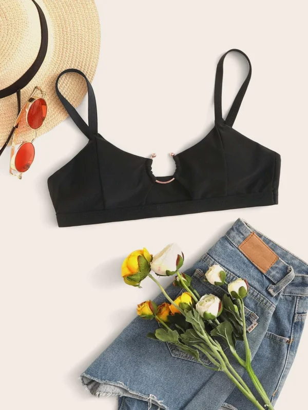 SHEIN Swim Haut bikini anneau – Image 3
