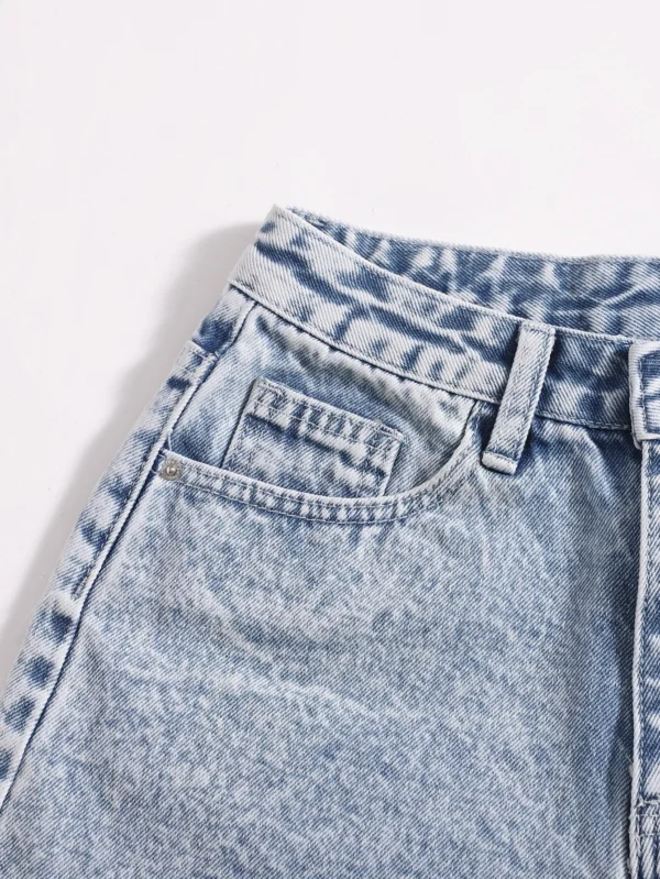 SHEIN EZwear Short jean ourlet effiloché – Image 3