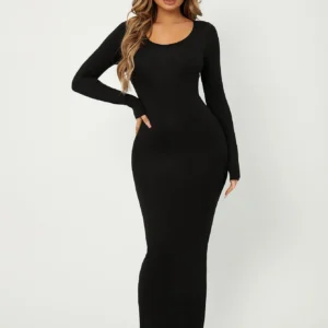 SHEIN SXY Robe moulante unicolore longue