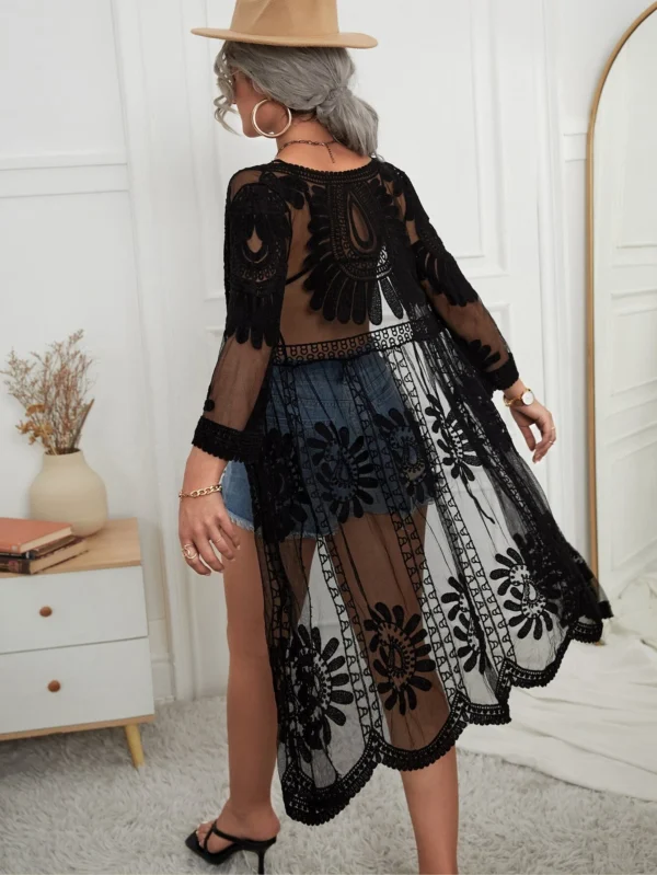 SHEIN Swim KimonoTulle brodé – Image 2