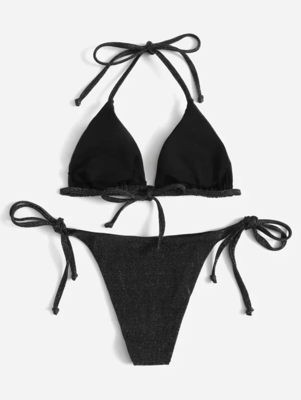 SHEIN Swim BikiniTriangle scintillant été – Image 2