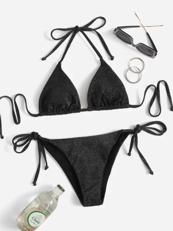 SHEIN Swim BikiniTriangle scintillant été – Image 3