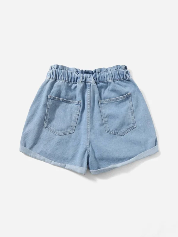 SHEIN Holidaya Short jean nœudDélavé – Image 2