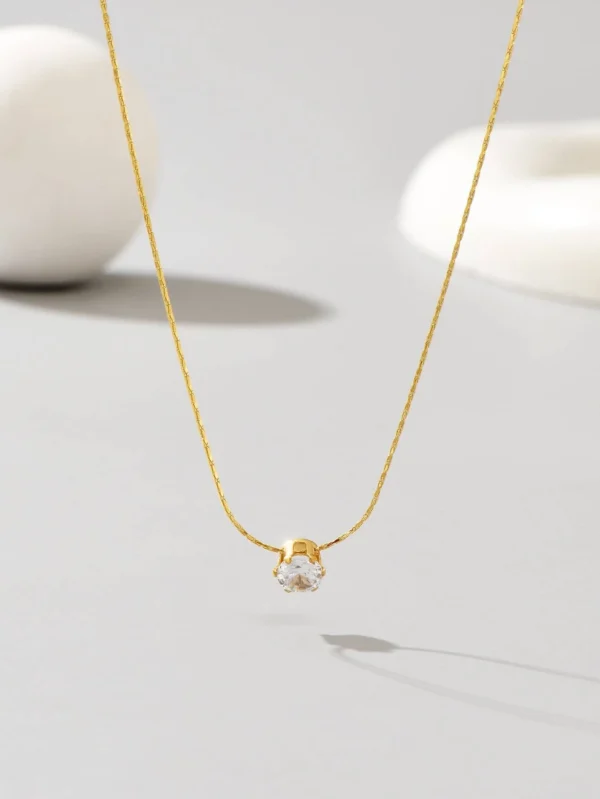 1 pièce Collier en acier inoxydable avec nœud en bambou – Image 6