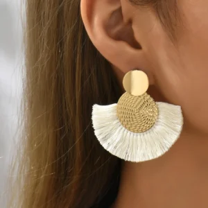 Boucles d’oreilles pendantes style bohème rétro