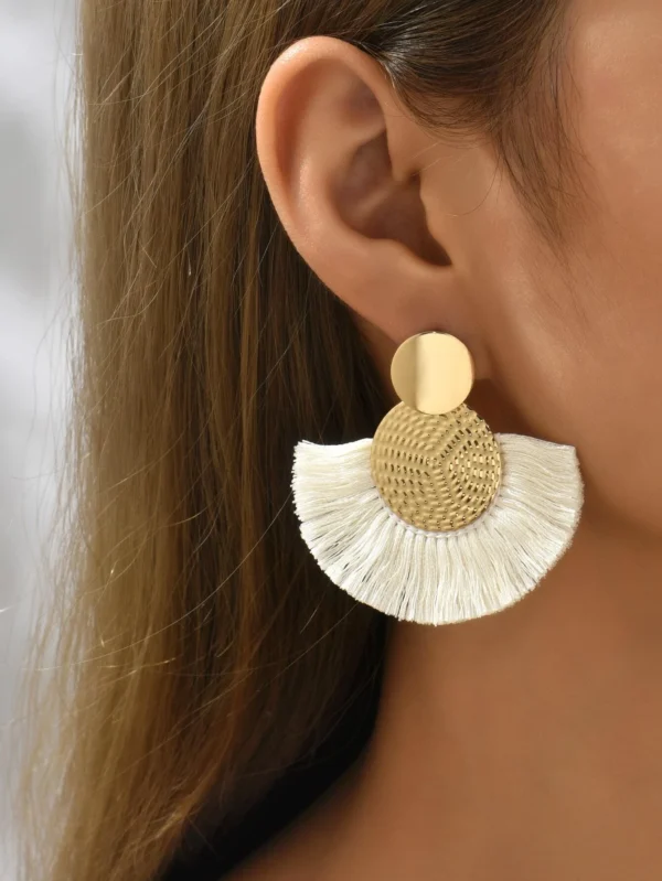 Boucles d'oreilles pendantes style bohème rétro