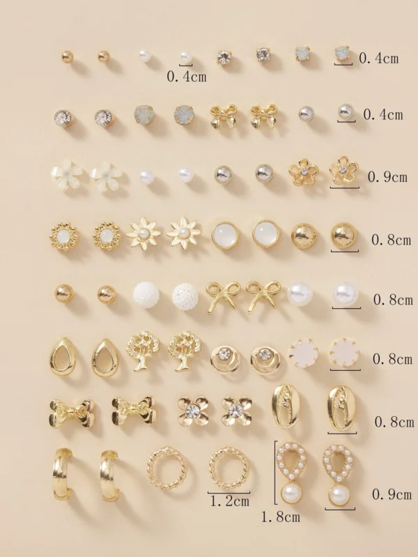 30 paires de boucles d'oreilles avec motifs d'arbres – Image 5