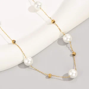 Collier Perles Inox