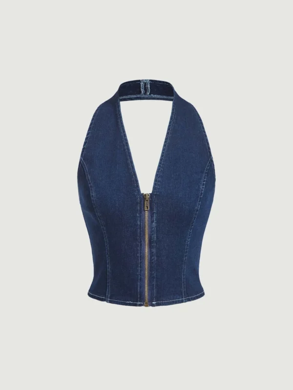 SHEIN MODTop jean zippéDos-nu