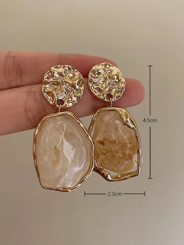 2 pièces Pendants d'oreilles géométriques – Image 5