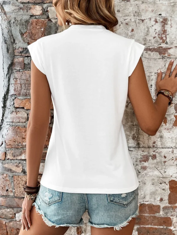 SHEIN LUNET-shirt unicolore col rond – Image 2