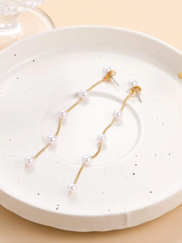 Boucle D'oreille À Décor De Fausses Perles – Image 5