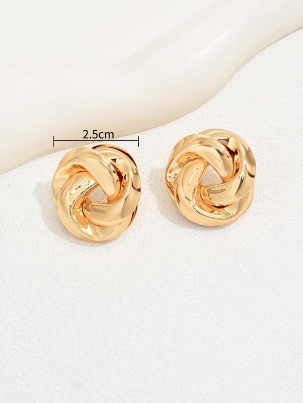 1 paire de boucles d'oreilles métalliques de style gothique – Image 5