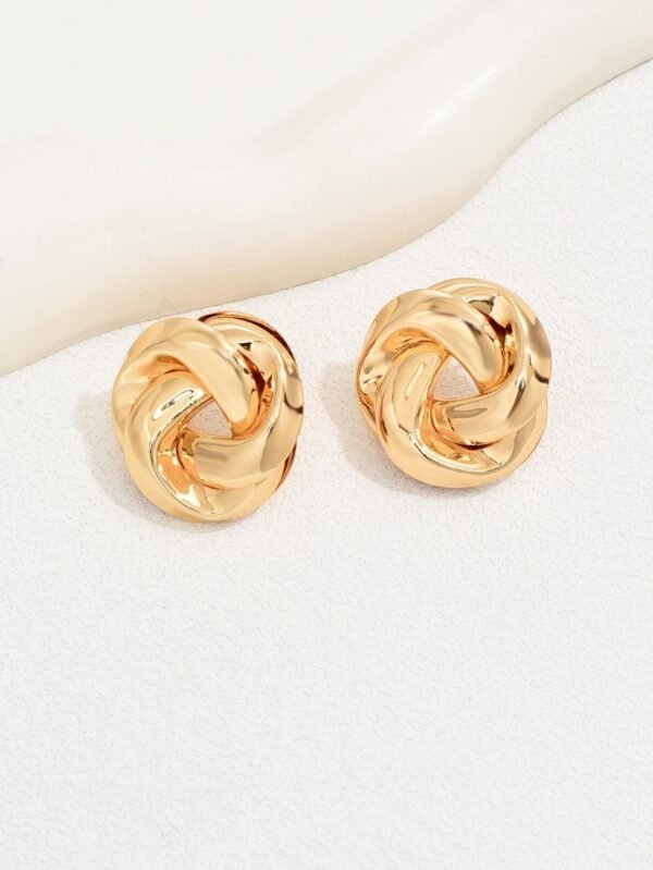 1 paire de boucles d'oreilles métalliques de style gothique – Image 4
