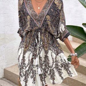 SHEIN Holidaya Robe avec manches chauve-souris