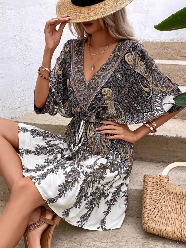 SHEIN Holidaya Robe avec manches chauve-souris – Image 6