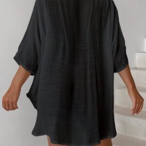 SHEIN Swim Cache-maillot anneau manches fendues