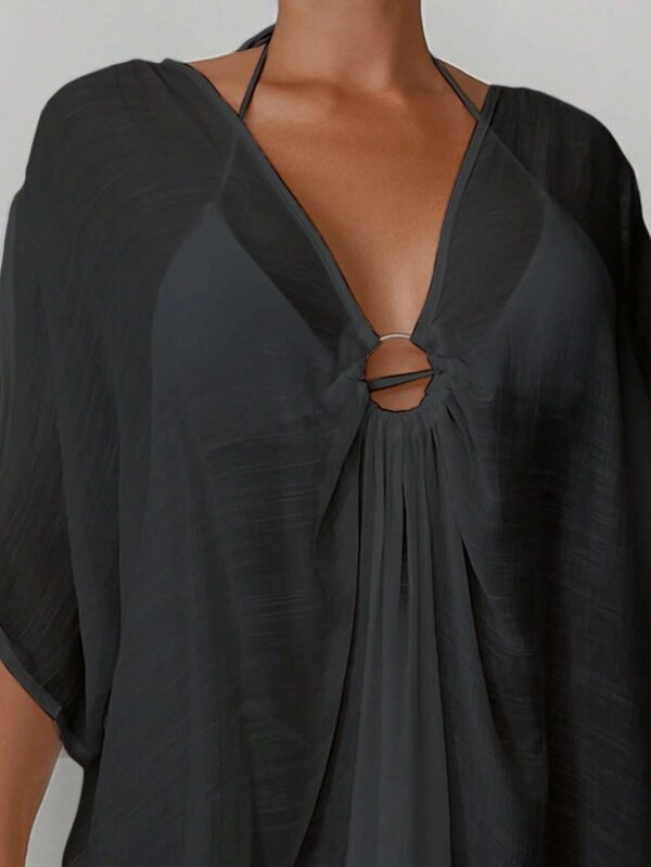 SHEIN Swim Cache-maillot anneau manches fendues – Image 4