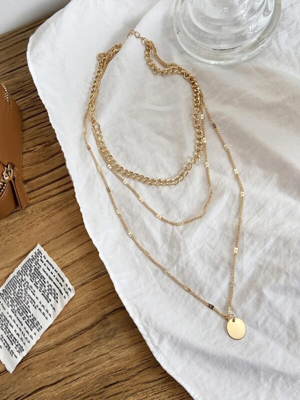 Collier à chaîne à détail de disque – Image 2