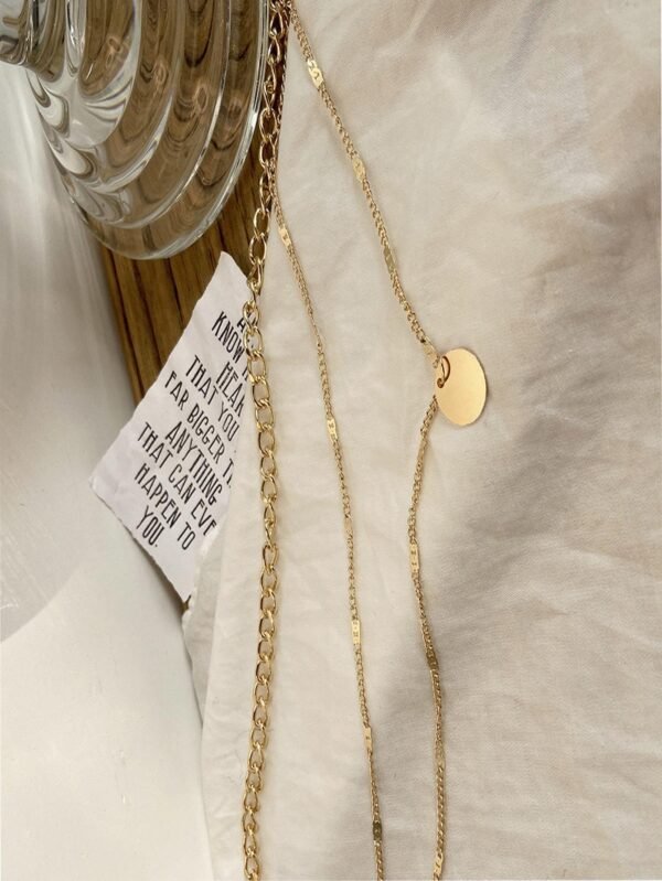 Collier à chaîne à détail de disque – Image 3