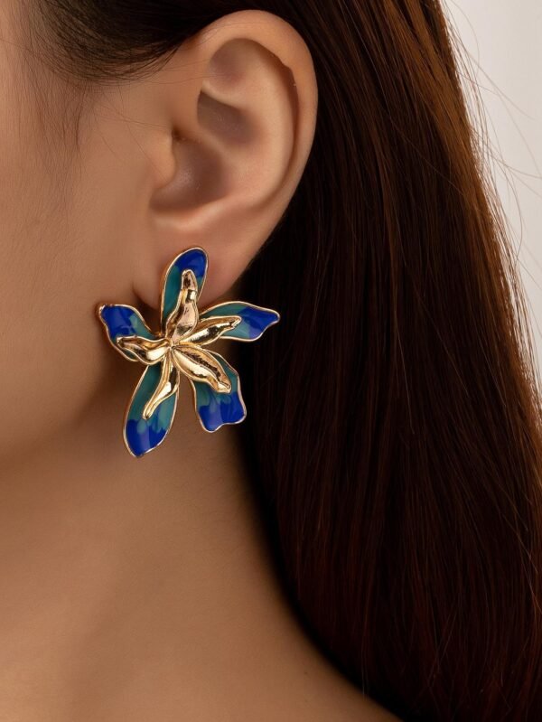 Boucles d'oreilles à fleurs – Image 5