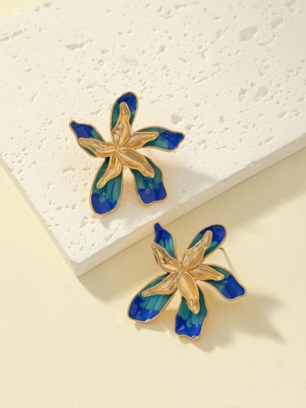Boucles d'oreilles à fleurs – Image 3