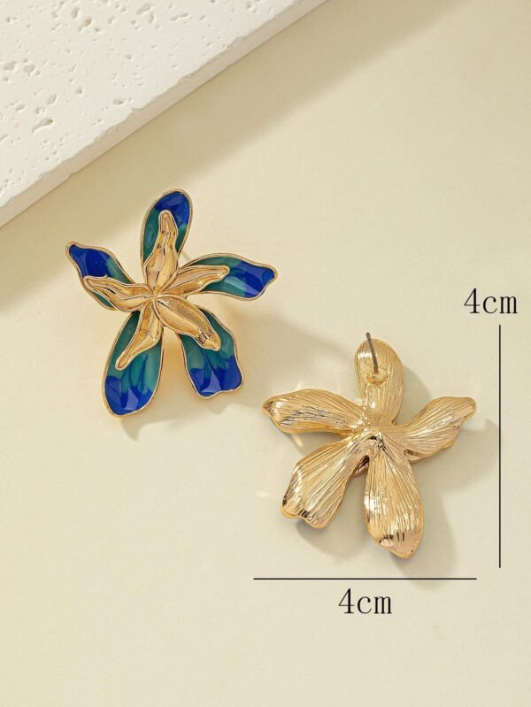 Boucles d'oreilles à fleurs – Image 4