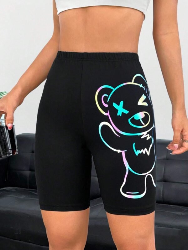 SHEIN EZwear Short réfléchissant ours