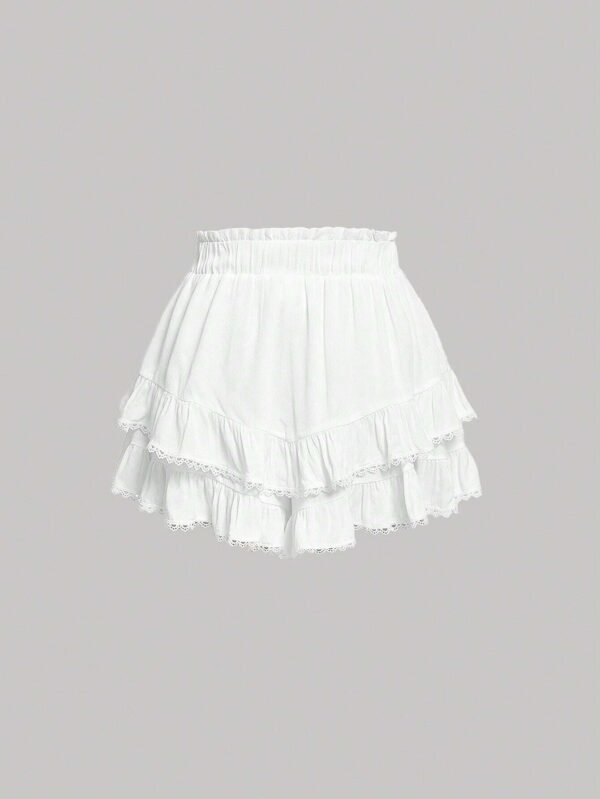 SHEIN MOD ShortTaille froncéeDentelle – Image 2