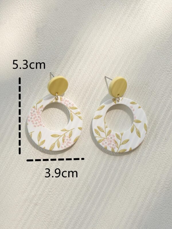 1 paire de boucles d'oreilles pendantes acryliques – Image 4